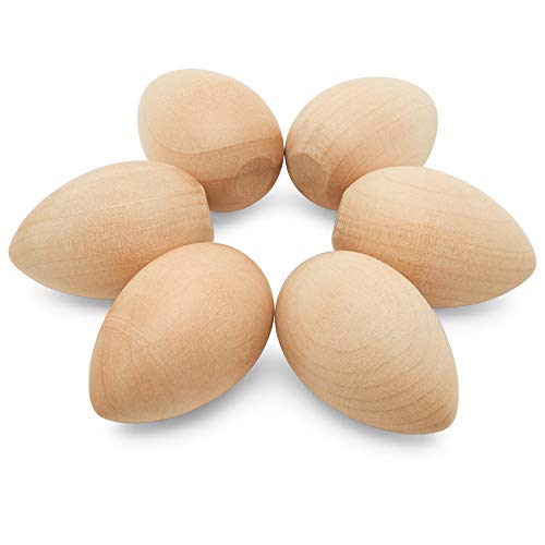 30 Smooth Standable Wooden Easter Eggs to Paint, Quality Small Wooden Eggs for Crafts, Wooden Easter Eggs Paint 2 in, by Woodpeckers - WoodArtSupply