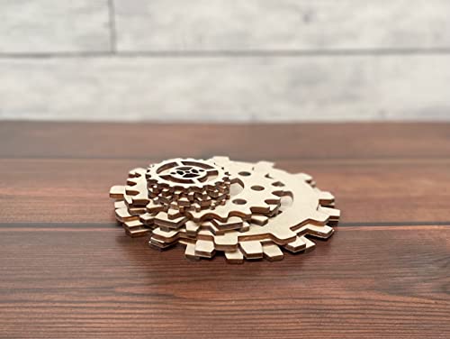 Wooden Gear Set up to 5.9" Unfinished Crafts & Decorations Steampunk Design DIY Paint the Gears Craft Supplies WoodArtSupply
