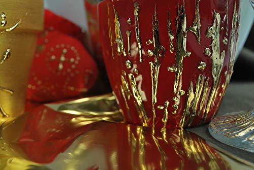 Pébéo Gédéo Mirror Effect 24k Gold Leaves Adhesive Sheet - 12 Sheets, 5 ½ x 5 ½ Inches, Art and Craft Supplies, for Painting, Home Decor, or Pebeo