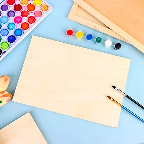 15 Pack Unfinished Wood Canvas Panels Kit 11.8x7.9 Inch Wooden Panel Boards Wood Paint Pouring Panels Wooden Canvas Panels Boards for Painting, Uoeo