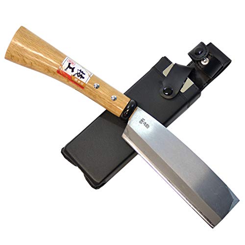 KAKURI Japanese NATA Tool Knife 6.5" Made in Japan, Bushcraft Hatchet Axe with Sheath for Camping, Outdoor, Campfire, Gardening KAKURI