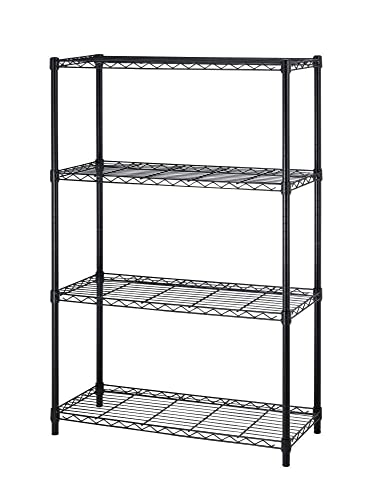 4 Tier Shelving Unit NSF Wire Shelf Metal Large Storage Shelves Heavy Duty Height Adjustable Commercial Grade Steel Utility Layer Shelf Rack BestOffice