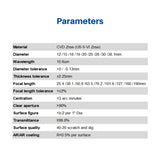 CNCOLETECH 20mm CO2 Laser Lens FL: 2" / 50.8mm Laser Mirror CVD ZnSe Focus Focal Lens for CO2 Laser Engraving Cutting Engraver/Cutter 40W-200W CNCOLETECH