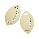Choose your Size (12pc to 48pc) Unfinished Wood Laser Cutout Football Dangle Earring Jewelry Blanks Shape Crafts Made in Texas (Custom Sizes) Texan Wood Crafts