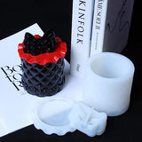 DIYcraft Resin Molds Silicone Mold, Lotus Leaf Storage Box Epoxy Mold Bow Knot Storage Box Decoration Craft Making (Mirror Style Small) DIYcraft