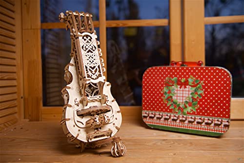 UGears Mechanical Models 3-D Wooden Puzzle - Mechanical Hurdy-Gurdy Musical Instrument UGEARS