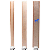 20PCS Lenisc Double Layered Wood Wicks with Metal Base Clips for Candle Making Craft Natural 2 Layers Wooden Candle Wicks for DIY Soy Wax Candles Lenisc