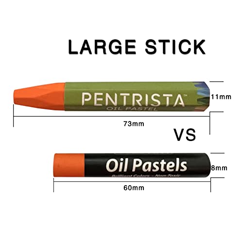  PENTRISTA Oil Pastels,24+1 Assorted Colors+1 Sharpener and 1  Pastel Holder, Oil Pastels for Kids Indoor Activities At Home,Non-Toxic Oil  Pastel Crayons for Artist Students Smooth Painting and Drawing : Arts