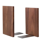 Muso Wood Handmade Walnut Book Ends, Non-Skid Bookends for Shelves, Large Sturdy Book Ends for Heavy Books, Decorative Book Shelf (1 Pair) muso wood