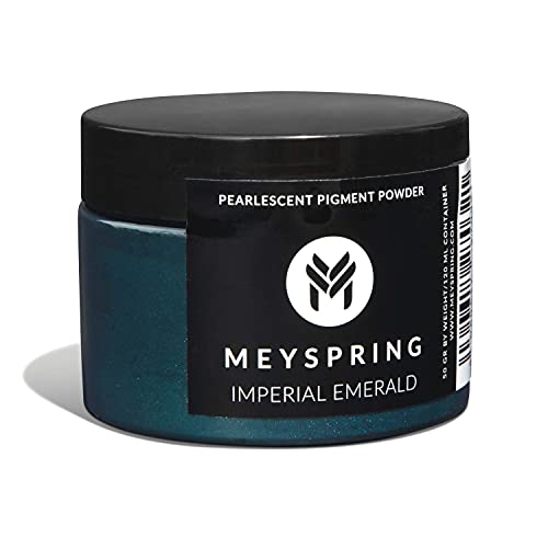 MEYSPRING Imperial Emerald - Intense Green Mica Powder for Epoxy Resin - Pigment Powder for Resin Art, Casting Resin and UV Resin - Green Resin Dye - MEYSPRING
