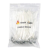 EricX Light 100 Piece Cotton Candle Wick 6" Pre-Waxed for Candle Making,Candle DIY EricX Light