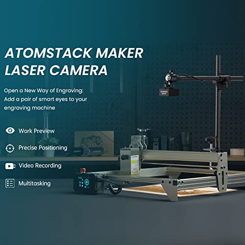 ATOMSTACK MAKER AC1 Camera for Laser Engraver, 400*400mm Photography Area Laser Engraver Camera, Laser Camera for Engraver Support Multitask