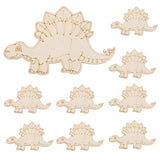ABOOFAN 10 Pcs DIY Dinosaur Coloring Unfinished Dinosaur Toys Dinosaur Wood Slices Hollow Wood Animals Unfinished Wood Discs Dinosaur Craft Slices ABOOFAN