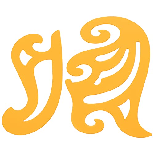 French Curve Template Set Ding Drafting Template Tools Plastic French Curve Ruler for Students, Teachers, Engineers, Needlework/Sewing/Embroidery(B) Pssopp