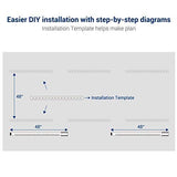 FLEXIMOUNTS 2-Piece Overhead Garage Storage Rack Set w/Hooks Adjustable Ceiling Storage Racks, 96" Length x 48" Width x 40" Height, 2 Sets, Black FLEXIMOUNTS