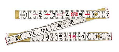 Crescent Lufkin 5/8" x 2m/6' Red End® SAE/Metric Wood Rule - 062CMEN Lufkin
