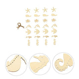 ibasenice 56 Pcs Ocean Cartoon Wood Chips Ornaments for Kids Unfinished Wood Seahorse Ocean Life Cutouts Wood Paint for Crafts Wood Cutouts for ibasenice