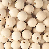 WLIANG 800 Pcs 20mm Natural Wooden Beads, Unfinished Round Bulk Spacer Wood Beads for DIY Crafts, Garlands Farmhouse Decor, Jewelry Bracelet Necklace WLIANG