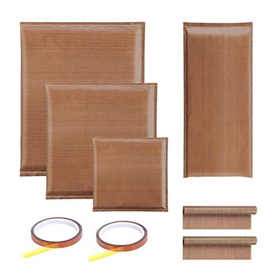 8 Pack Heat Press Pillow Mat Kits - 4 Size Teflon Heat Pressing Transfer Pillows,2 Pieces Teflon Paper Sheets and 2 Heat Resistant Tape for Heat