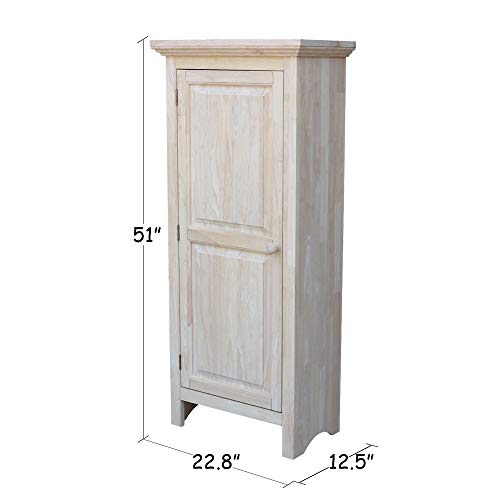 IC International Concepts Single Jelly Cabinet, 51-Inch, Unfinished