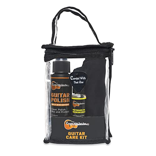 Guitar Cleaning, Polish and Oil Care Kit - Guitar Oil and Cleaner for Body and Fretboard Fingerboard - Cleans, Polishes, and Protects Careful With That Axe