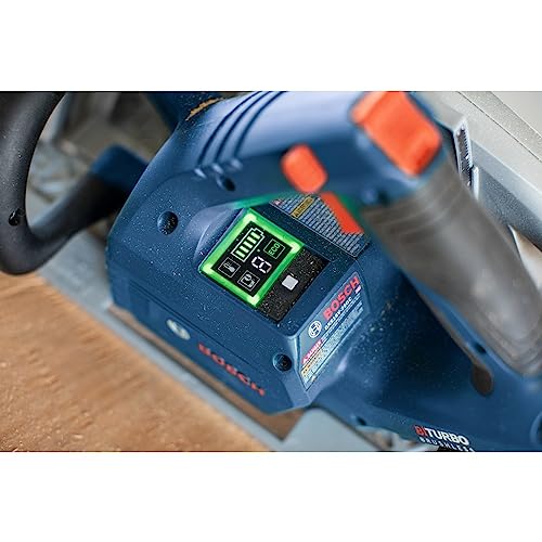 BOSCH GKS18V-25GCB14 PROFACTOR™ 18V Connected-Ready 7-1/4 In. Circular Saw Kit with Track Compatibility and (1) CORE18V® 8 Ah High Power Battery - WoodArtSupply