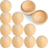 Rustic Woodcraft Supplies - 10 Hollow Wooden Spheres, 2.4 Inch - Unfinished Wood Decor - Wood Spheres for Custom Creations and DIY Projects AEVVV