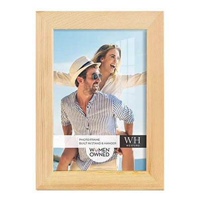 Renditions Gallery 5x7 inch Picture Frame Nature Wood Grain Frame, High-end Modern Style, Made of Solid Wood and High Definition Glass for Wall and