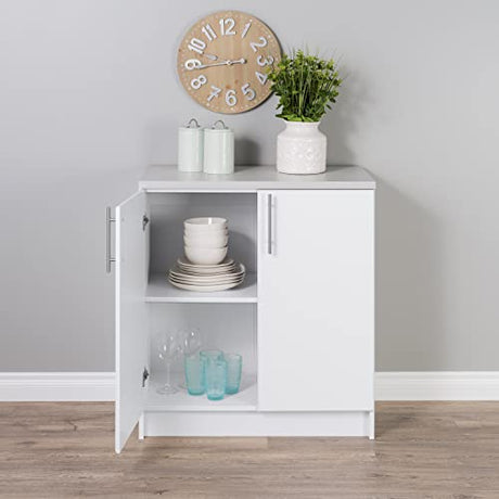 Prepac Elite White 32" Base Storage Cabinet with Adjustable Shelf Prepac
