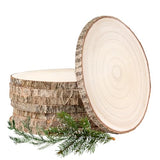 Wood Slices10-11Inch Wood Rounds 8 Pcs Unfinished Wood Slices for Centerpieces,Wood Cookies,Wood Slabs Natural Wood Slices for Crafts, Wedding Wood BeNiNat