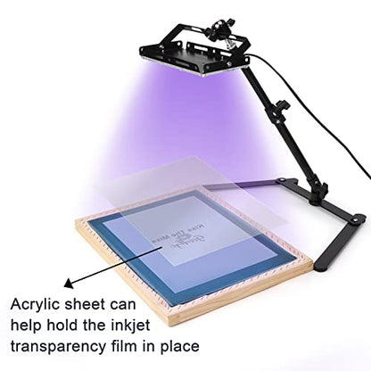 Caydo 36 Pieces Screen Printing Kit Includes 30W LED UV Exposure Screen Printing Light, 4 Sizes Silk Screen Printing Frame, Instructions, 5 Sheets A4 - WoodArtSupply