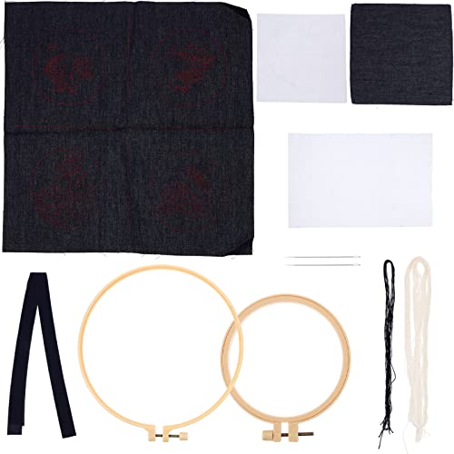 DECHOUS 1 Set Tea Cushion Diy Flower Cross Kits Unfinished Embroidery Coaster Punch Flower Embroidery Homemade Ornament Kits Table Coasters for DECHOUS