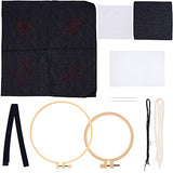 DECHOUS 1 Set Tea Cushion Diy Flower Cross Kits Unfinished Embroidery Coaster Punch Flower Embroidery Homemade Ornament Kits Table Coasters for DECHOUS