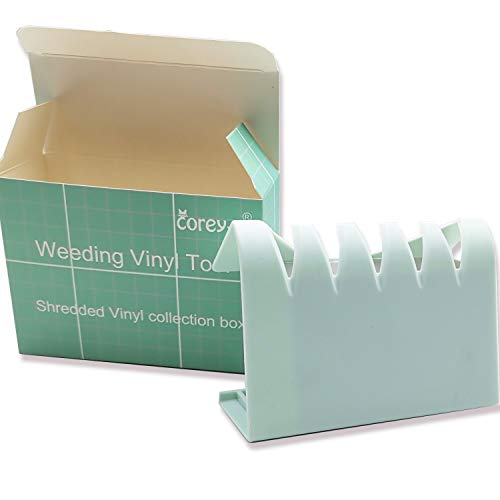 Corey-z Weeding Vinyl Tool,Shredded Vinyl Collection Box for Cricut/Silhouette/Siser/Oracal 631 651 751 Vinyl corey-z
