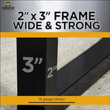 Arrow Carports Galvanized Steel Carport, Double Car Metal Carport Kit, 20' x 20' x 9', Charcoal Arrow