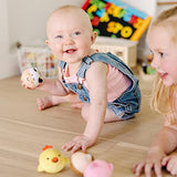 Melissa & Doug Rollables Farm Friends Infant and Toddler Toy (4 Pieces), 4 soft, round animal toys Melissa & Doug