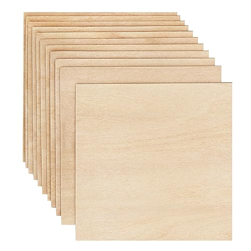 20 Pack Basswood Sheets12 x 12 x 1/8 Inch- 3mm Unfinished Plywood Basswood Sheets,for Architectural Model min House Building, Wood Burning Project - WoodArtSupply