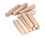 ZOENHOU 1000 PCS 6mm x 1 1/2‘’ Wooden Dowel Pins, Straight Dowel Rods Made of Hard Wood, Fluted Wood Dowel Plugs with Beveled Ends Tapered for Easy ZOENHOU