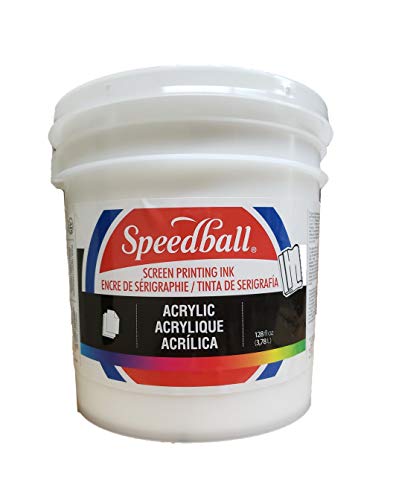 Speedball Acrylic Screen Printing Ink, 128-Ounce, White - WoodArtSupply