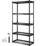 VEVOR Storage Shelving Unit, 5-Tier Adjustable, 2000 lbs Capacity, Heavy Duty Garage Shelves Metal Organizer Wire Rack, Black, 36" L x 16" W x 72" H VEVOR