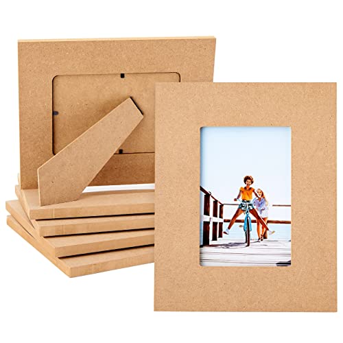 Juvale 6-Pack Unfinished Wood Picture Frames, Wooden Picture Frame, DIY Wood Frame for Desk Table Top, Home, Office, All Occasions Decoration, DIY