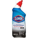 Clorox Toilet Bowl Cleaner Lime & Rust Destroyer, Automatic Toilet Bowl Cleaner, Healthcare Cleaning and Industrial Cleaning, 24 Ounces (Packaging Clorox