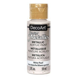 DecoArt Dazzling Metallics 2-Ounce White Pearl Acrylic Paint (DM-DA117) DecoArt