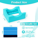 Mity rain Cup Cradle for Tumblers, Sturdy with Felt Squeegee Use to Apply Vinly Decal - Keep Tumblers/Coffee Cups/Glass Cans in Place, Silicone Mity rain