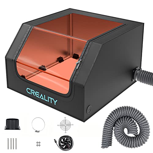 Creality Laser Engrave Enclosure with Vent, Laser Engraving Machine Protective Cover with Eye Protection, Insulates Against Fumes and Odors for Laser - WoodArtSupply