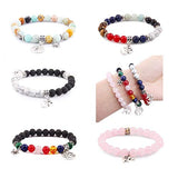 Fishdown 418 pcs 8mm Crystal Beads for Jewelry Making, Natural Stone Healing Beads for Bracelets, Gemstone Beading & Jewelry Necklace Making DIY Kit Fishdown