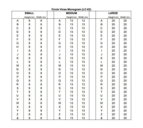 Precision Cut Unfinished Wood Vines Circle Monogram Letter Back40Life