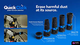 Cen-Tec Systems 95237 Quick Click Expanded Multi-Brand Power Tool Adapter Set for Dust Collection, Black Cen-Tec Systems
