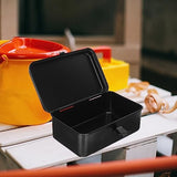 GANAZONO Metal ToolBox - Heavy Duty Portable Tool Box with Handle - Solid Metal Locking Latches - Scratch Resistant Finish Heavy Duty Tin Tool Box GANAZONO