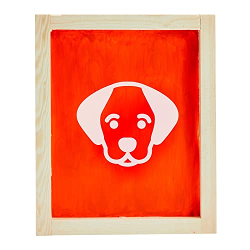Bright Creations 6-Piece Set Wood Silk Screen Frame for Beginners and Kids Starter Kit, 110 White Mesh, 6x8, 8x10, 10x12, 10x14 Frames (4 Sizes) Bright Creations